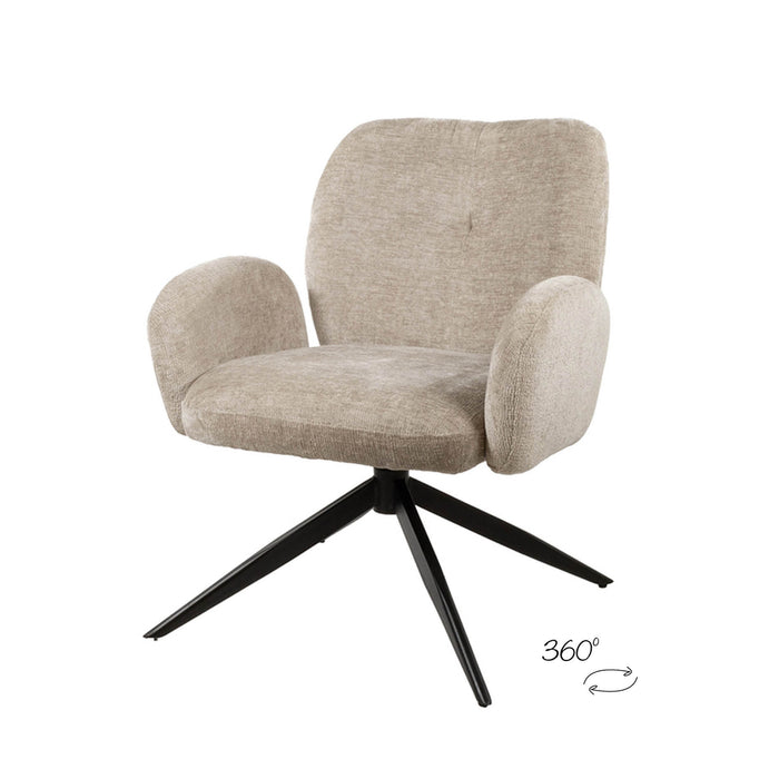 Draaifauteuil Bobby | Stof Perfect Harmony | Ivory 02