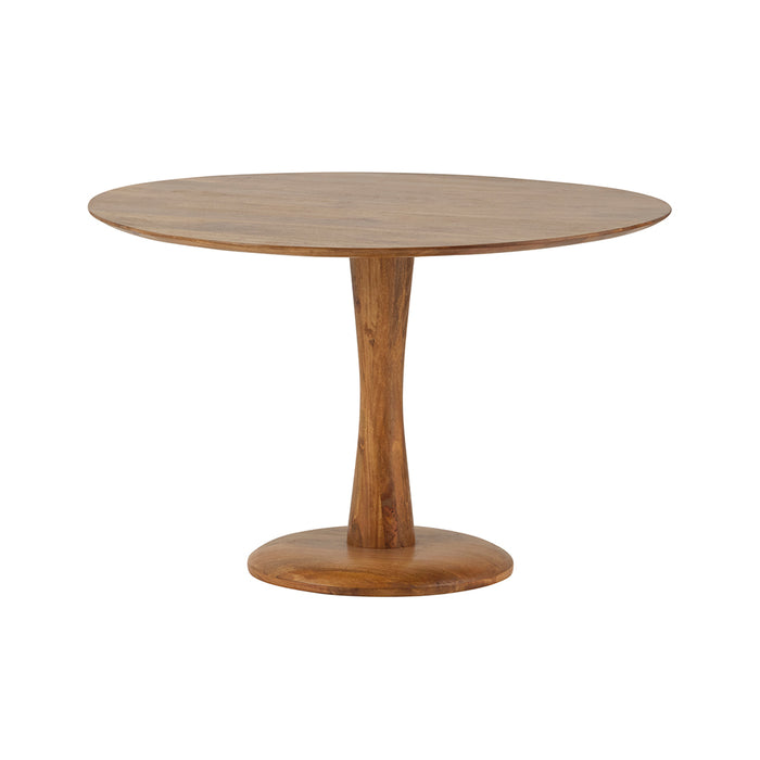 Eettafel Flare Ø120 | Mangohout Zwart en Naturel