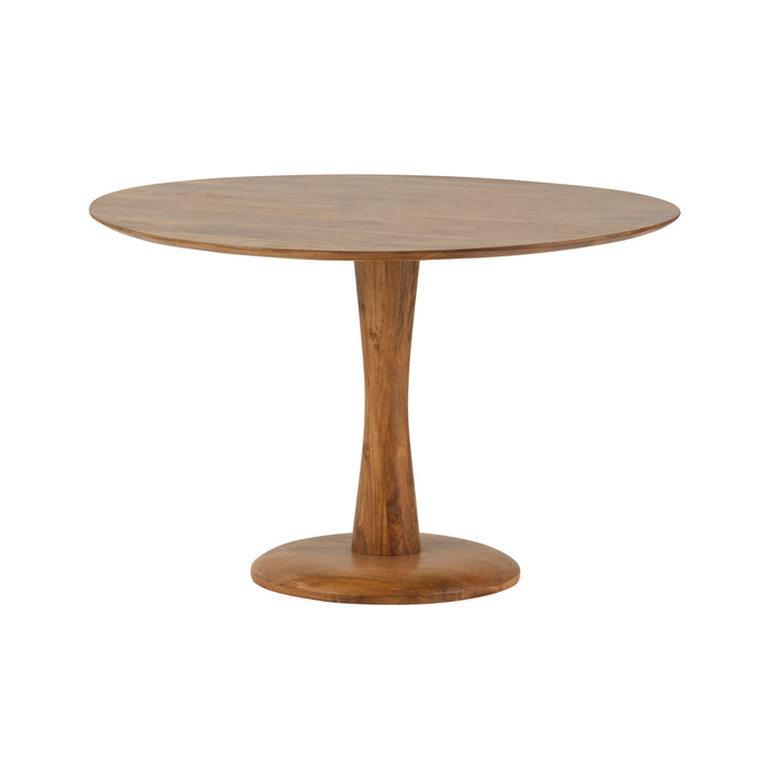 Eettafel Flare Ø120 | Mangohout Zwart en Naturel