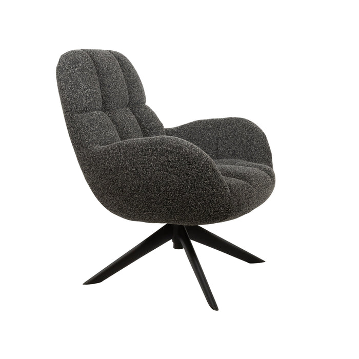 Draaifauteuil Elvis | Stof Monet Antracite 0252