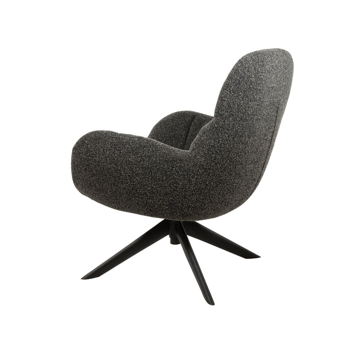 Draaifauteuil Elvis | Stof Monet Antracite 0252