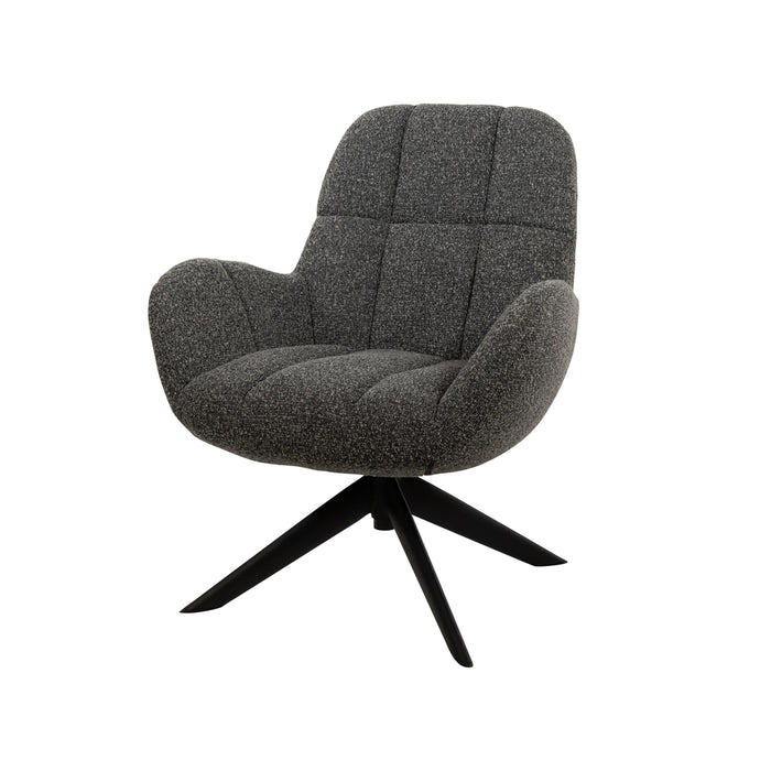 Draaifauteuil Elvis | Stof Monet Antracite 0252